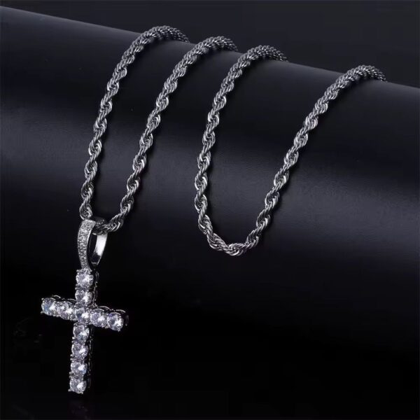 Eze Cross Moissanite Necklace