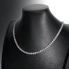 Liz 925 Sterling Silver Moissanite Tennis Necklace on Display Stand – GRA Certified