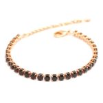 Punk Bracelet with Black Stones