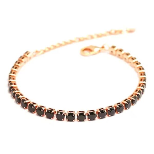 Punk Bracelet with Black Stones