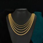 Adesewa Layered Gold Rope Chain Necklace – Unisex fashion statement in polished gold finish